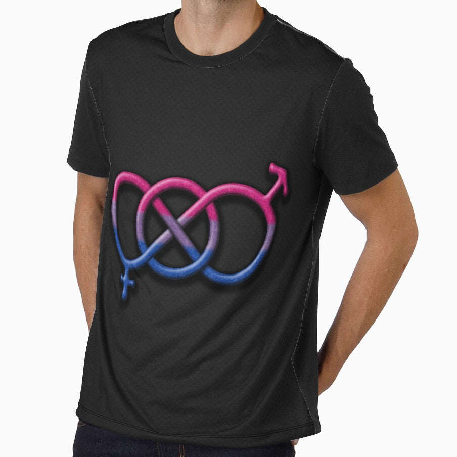 Bisexual Pride Flag Colored Gender Knot Symbol by LiveLoudGraphic