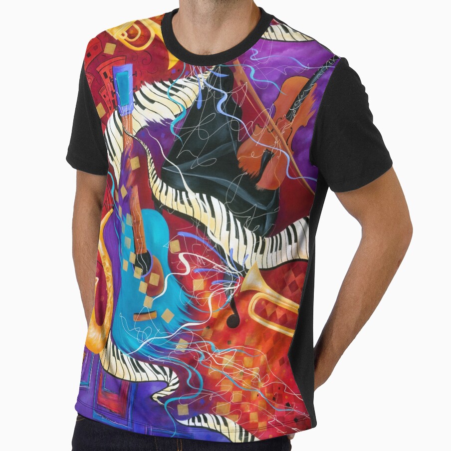 Jazz Music-Piano-Guitar-Saxophone-Trumpet-Juleez Art by Juleez