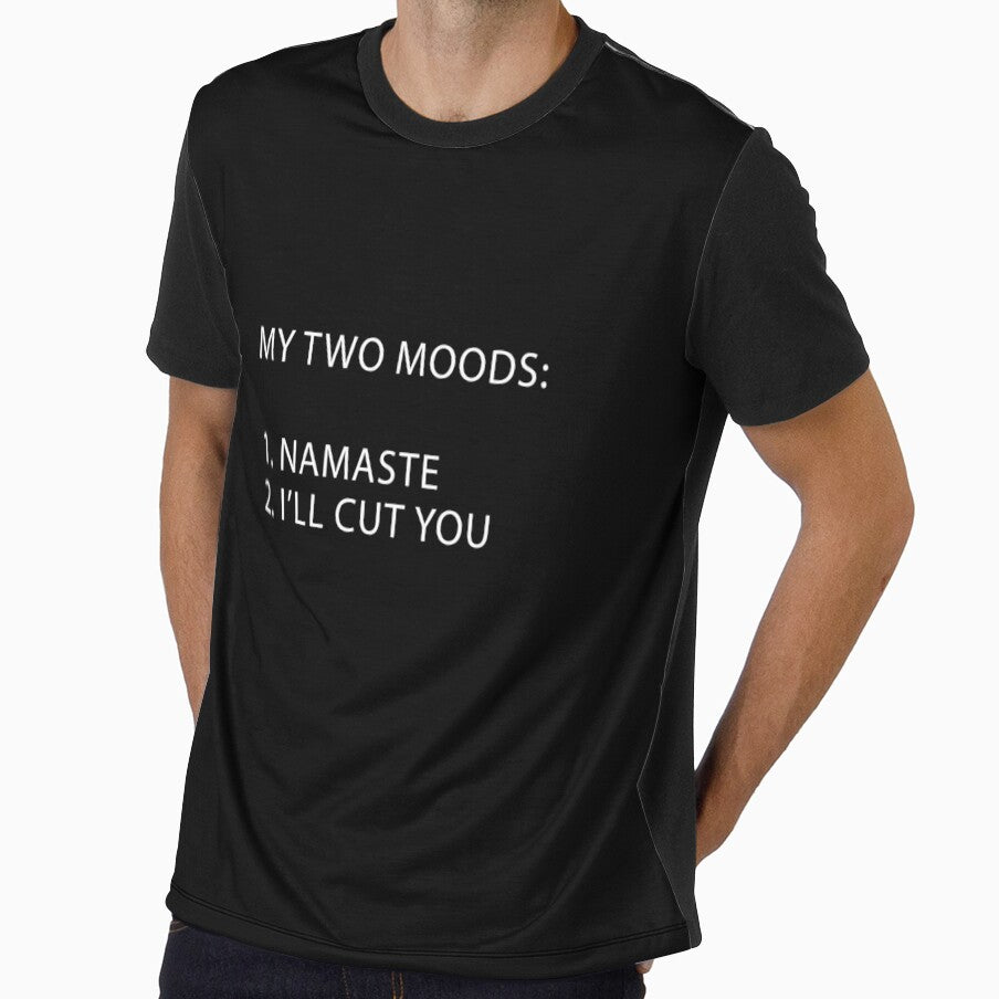 Funny Yoga My Two Moods Namaste by Peace And Yogi