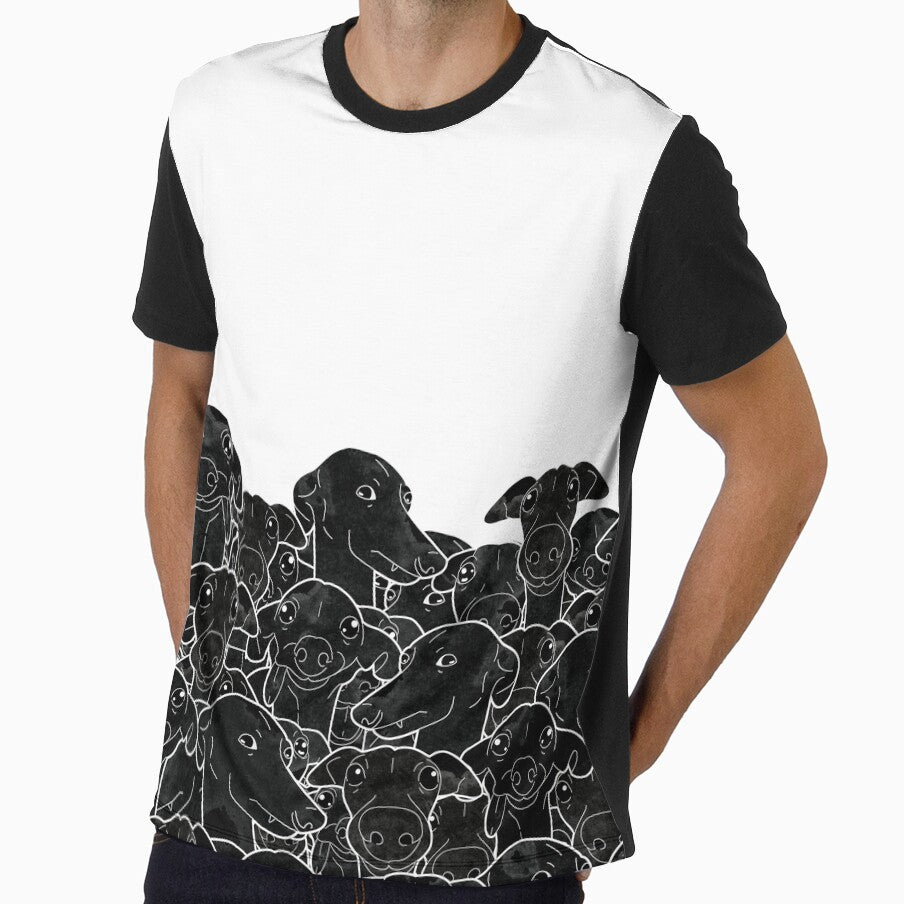 Greyhounds black and white pattern by Iluvmygreyhound