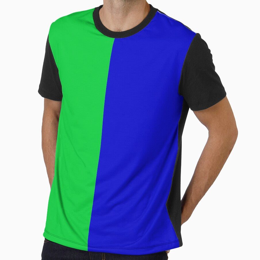 Green Blue Two Tone Color Split by PatternTitan