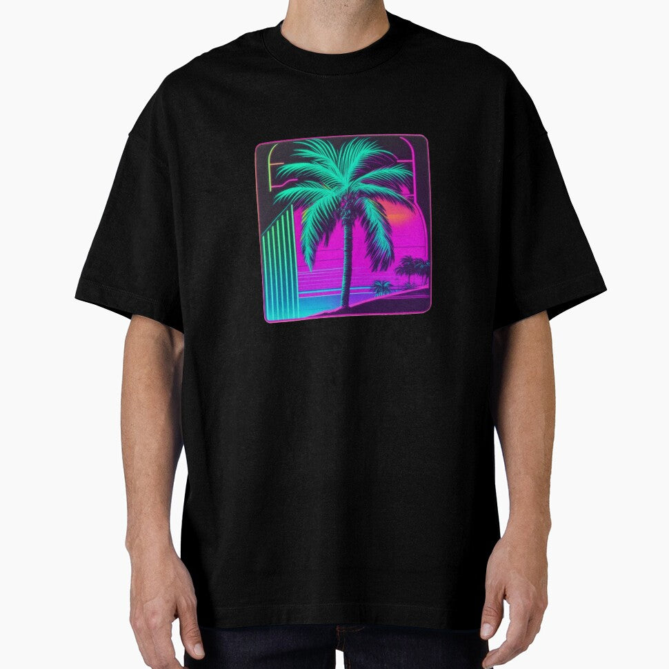 80s Neon Palm Beach by reggaeartgifts