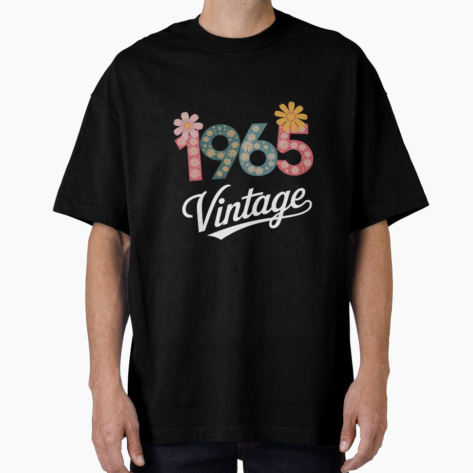 1965 Sixty Bday Gift Casual Birthday Apparel Flower by fferomananul