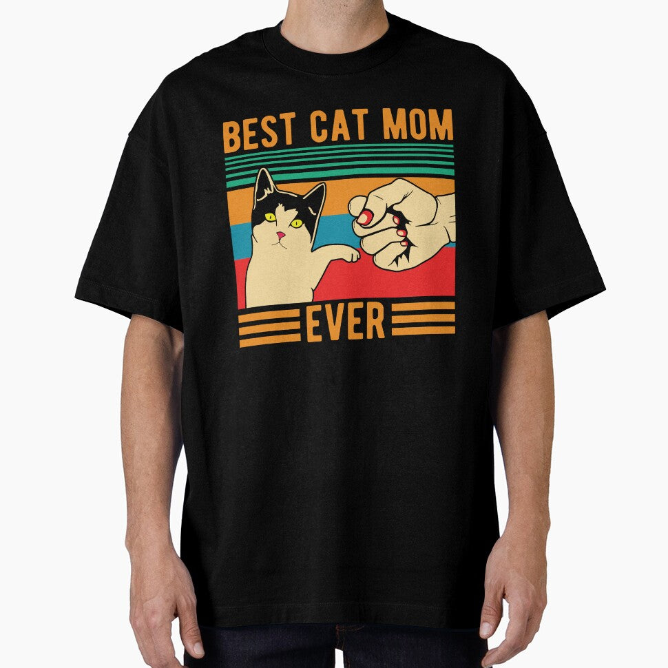 Best Cat Mom Ever Retro Vintage Cat Lover T-shirt by kdllama