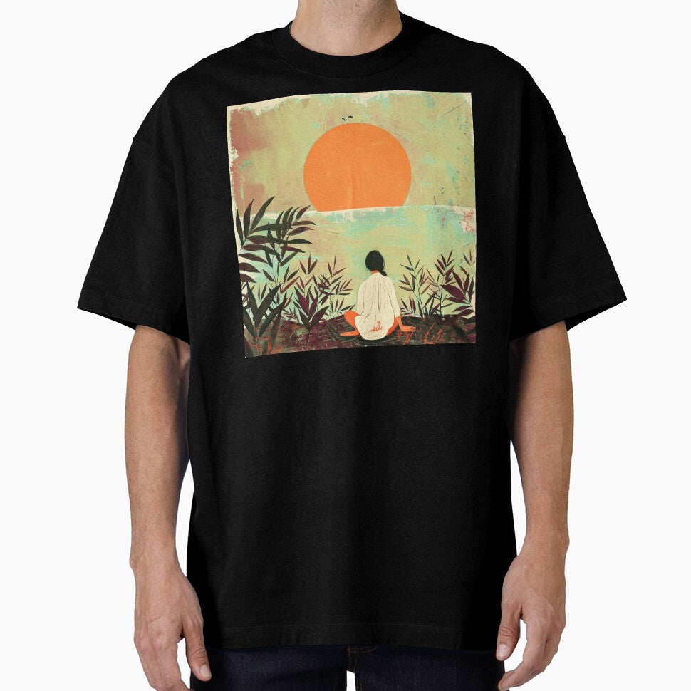 Asian-Inspired Boho Landscape Stylized Design Zen Art by DEC02