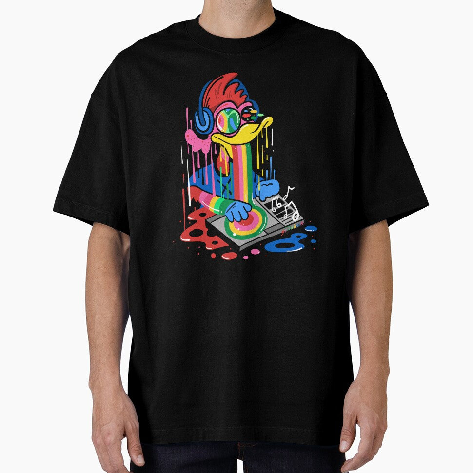 Trippy Rainbow DJ DUCK by MS WEARER