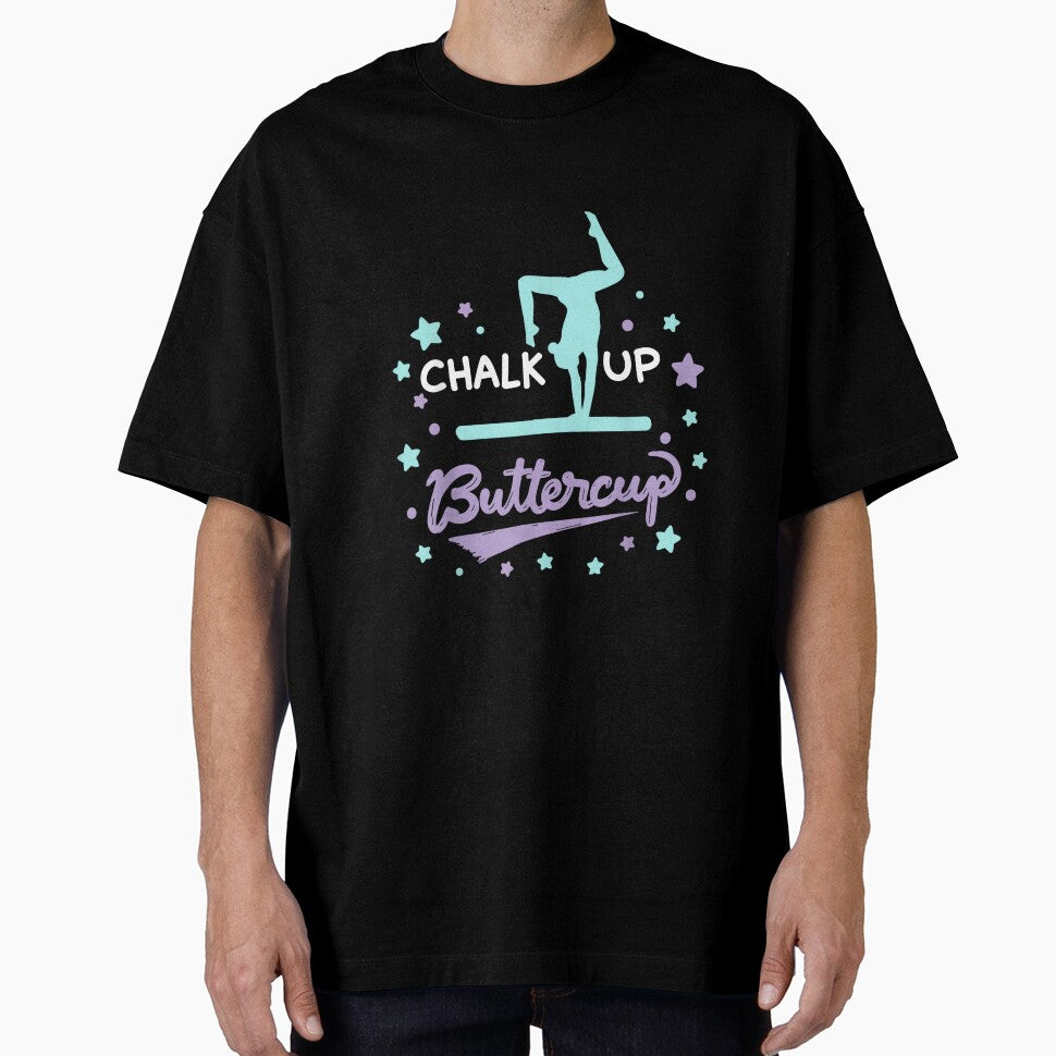 Chalk Up Buttercup Funny Girls Gymnastics Gymnast Joke Tee by JoyJRamos