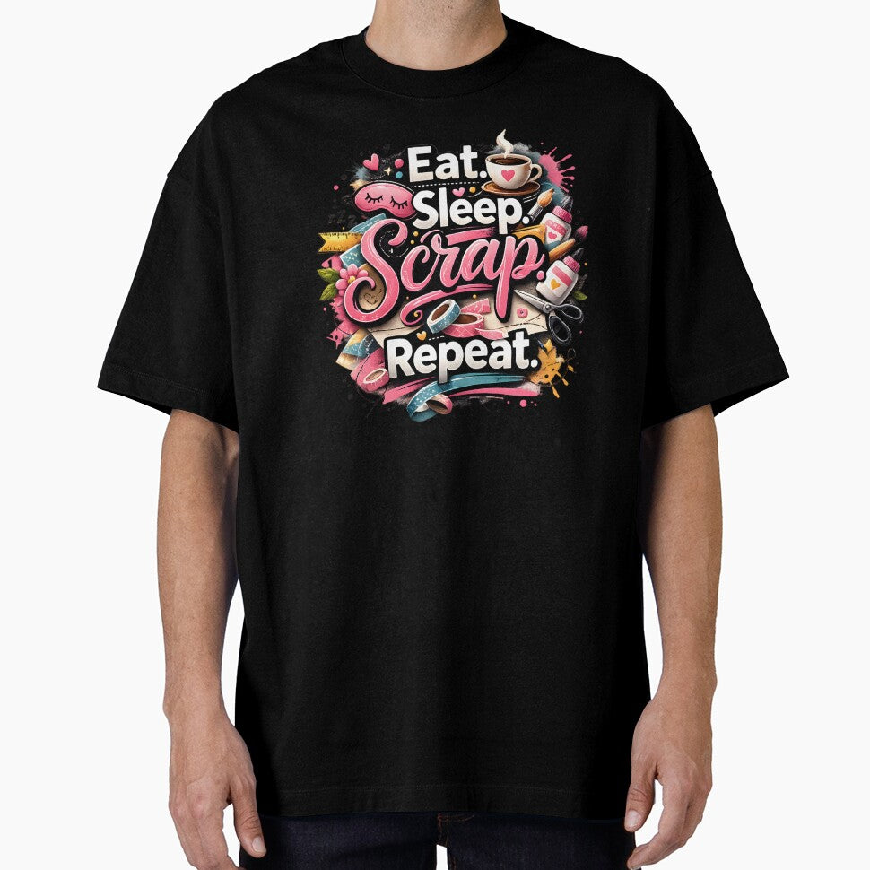 Eat Sleep Scrap Repeat – Creative Scrapbooking Vibes by blankTeeShirt