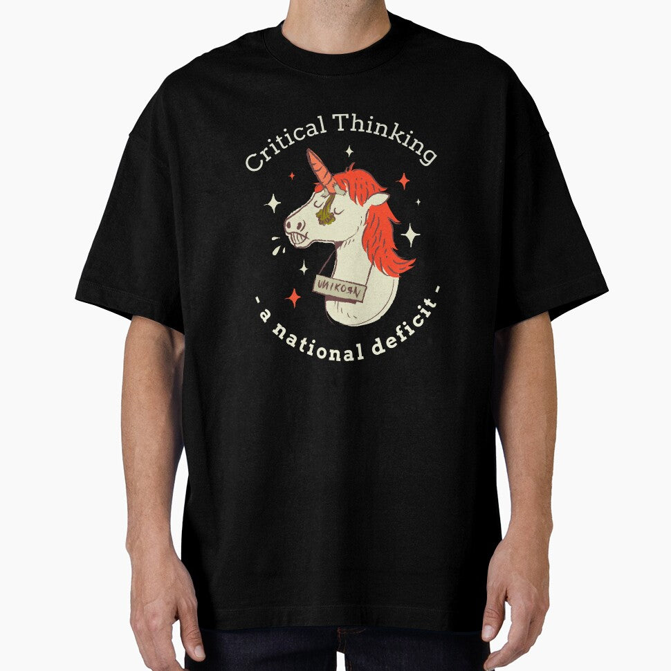 Critical Thinking Unicorn Design, Dark by bajrex