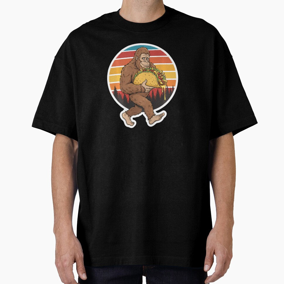 Bigfoot Carrying Taco Funny Cinco De Mayo by Le7yaStore