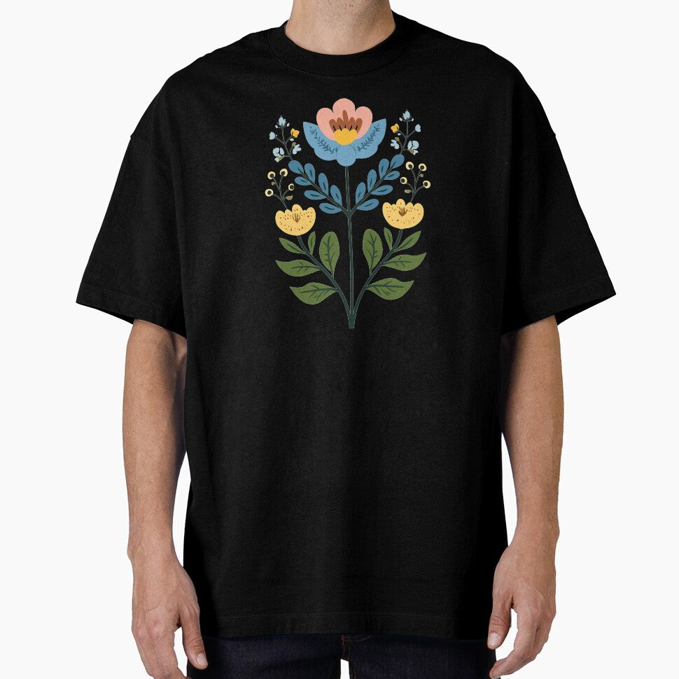 Blue and Pink Flower Folk by Tulungletoy