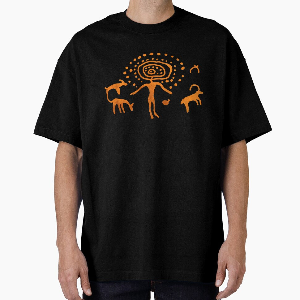 San Rock Art – Ancient Bushman Figure and Animals, South Africa by SilentRocks