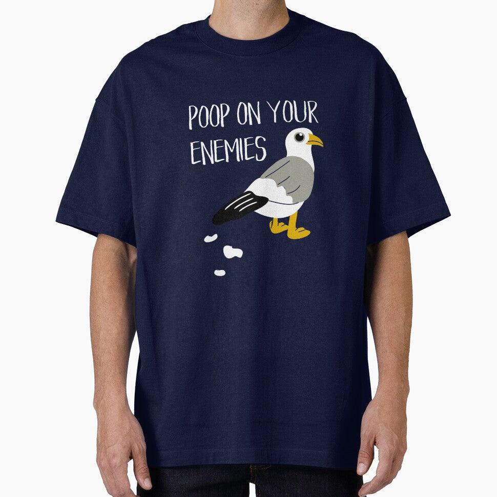 Poop On Your Enemies Funny Seagull by awkwarddesignco