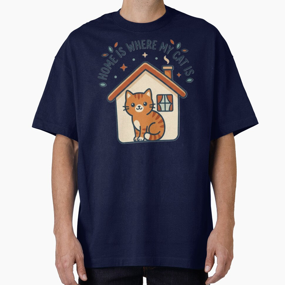 Home Is Where My Cat Is – Cute Cat Lover Shirt by Safe Haven Pets