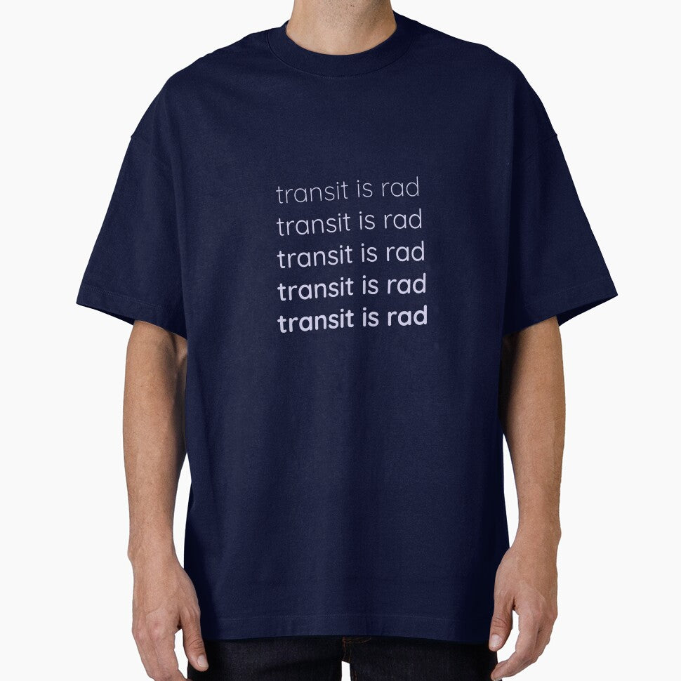 Transit is rad light on dark by RMK Creative