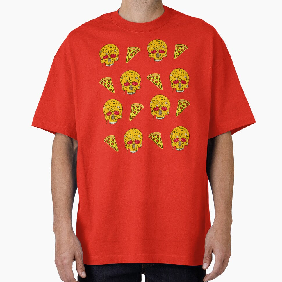 Pizza Skulls N Slices (Red) by Milasneeze