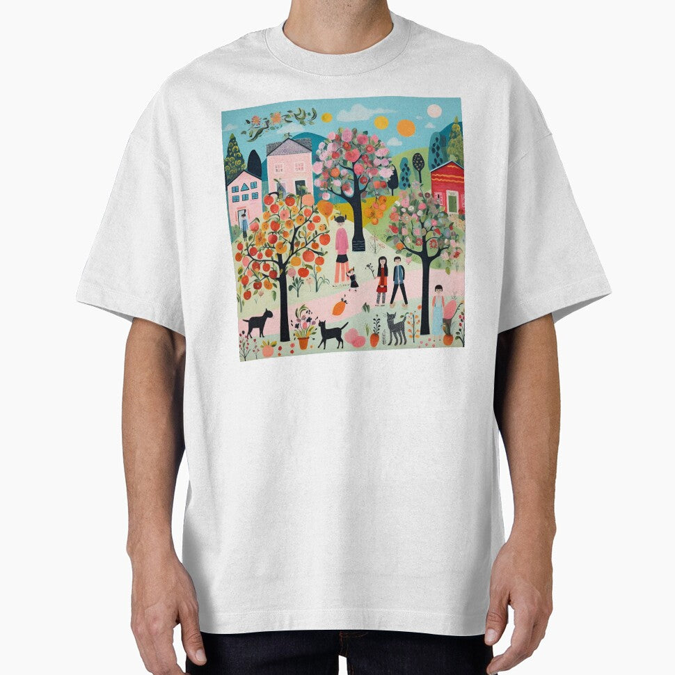 Folk Art Orchard Village by Neika Shimm Designs