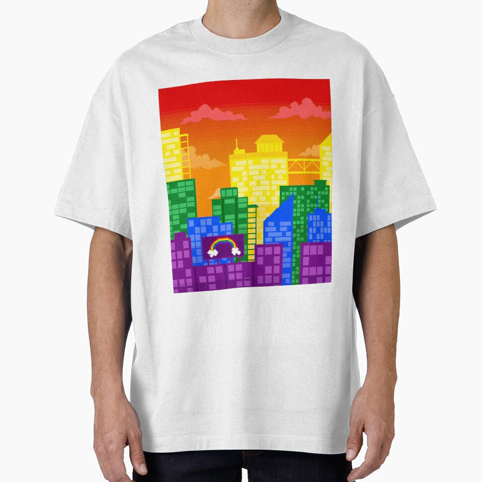 Pixel Gay Pride City by MetallicWings15