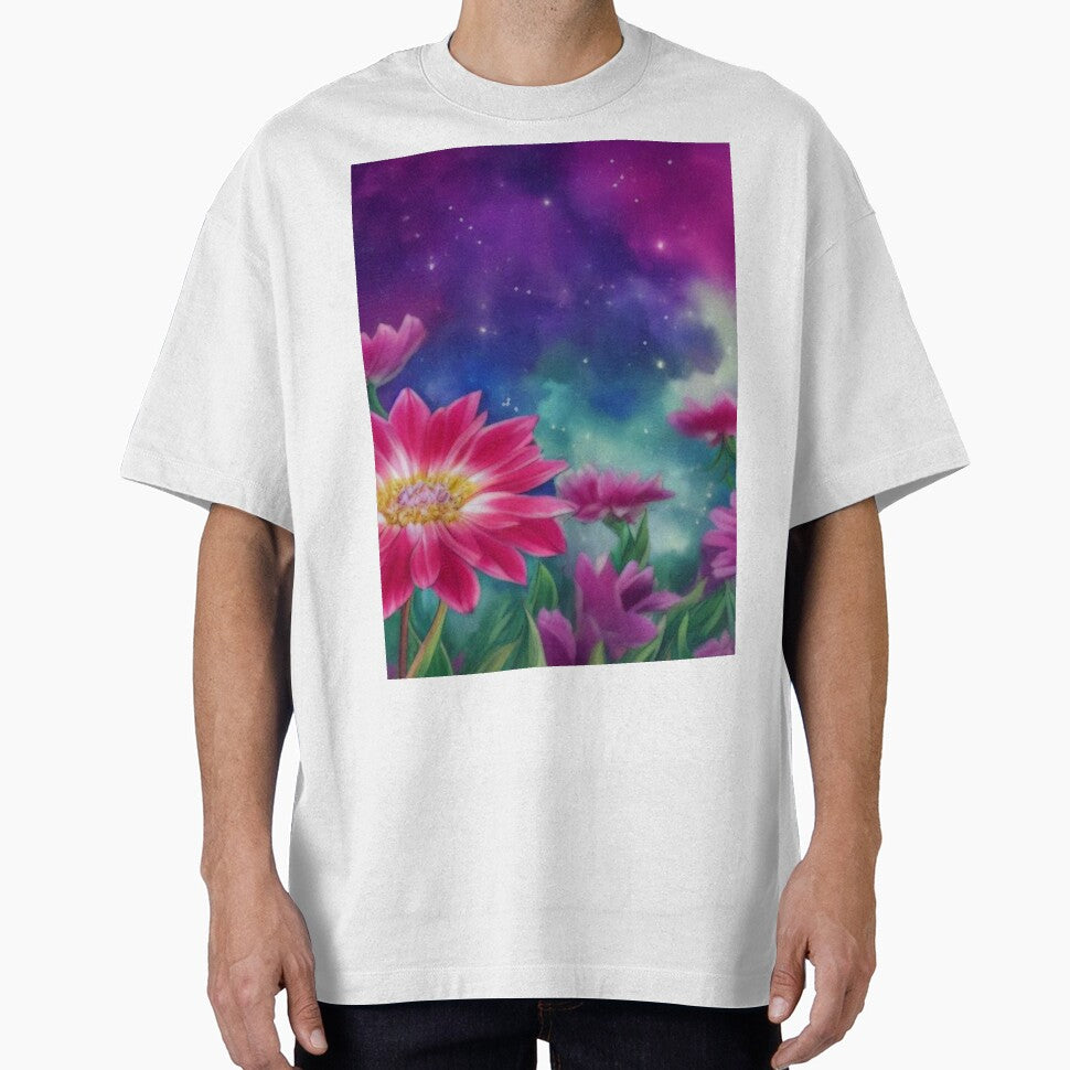 Soft Floral Starry Sky Watercolor No 5 by StephanieBrock