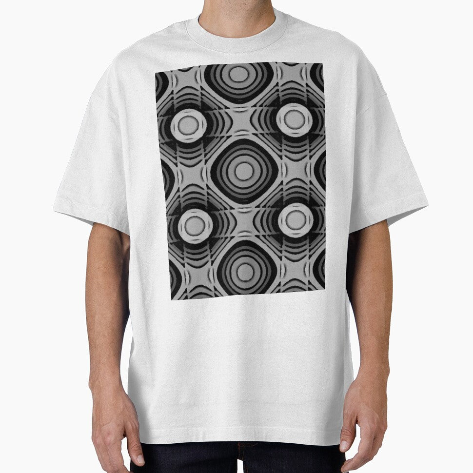 RETRO BLACK WHITE AND GREY DAYZ PATTERN FOR FUNKY LIVING SPACES by ozcushionstoo