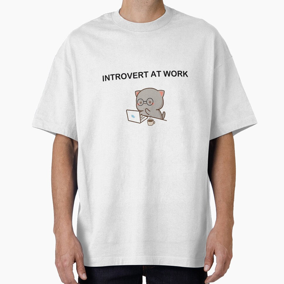 Introvert At Work Cat by firepig102