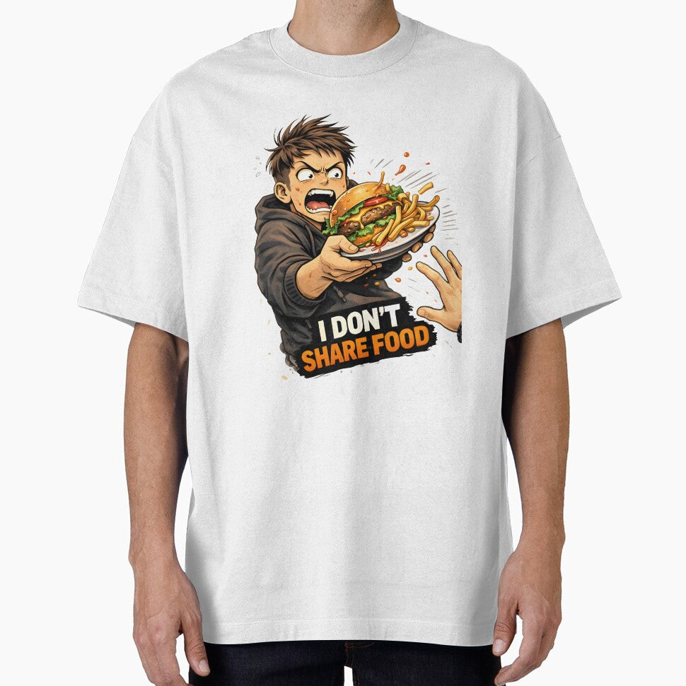 I Don’t Share Food – Funny Food Meme Cartoon Design by Snackwear Apparel