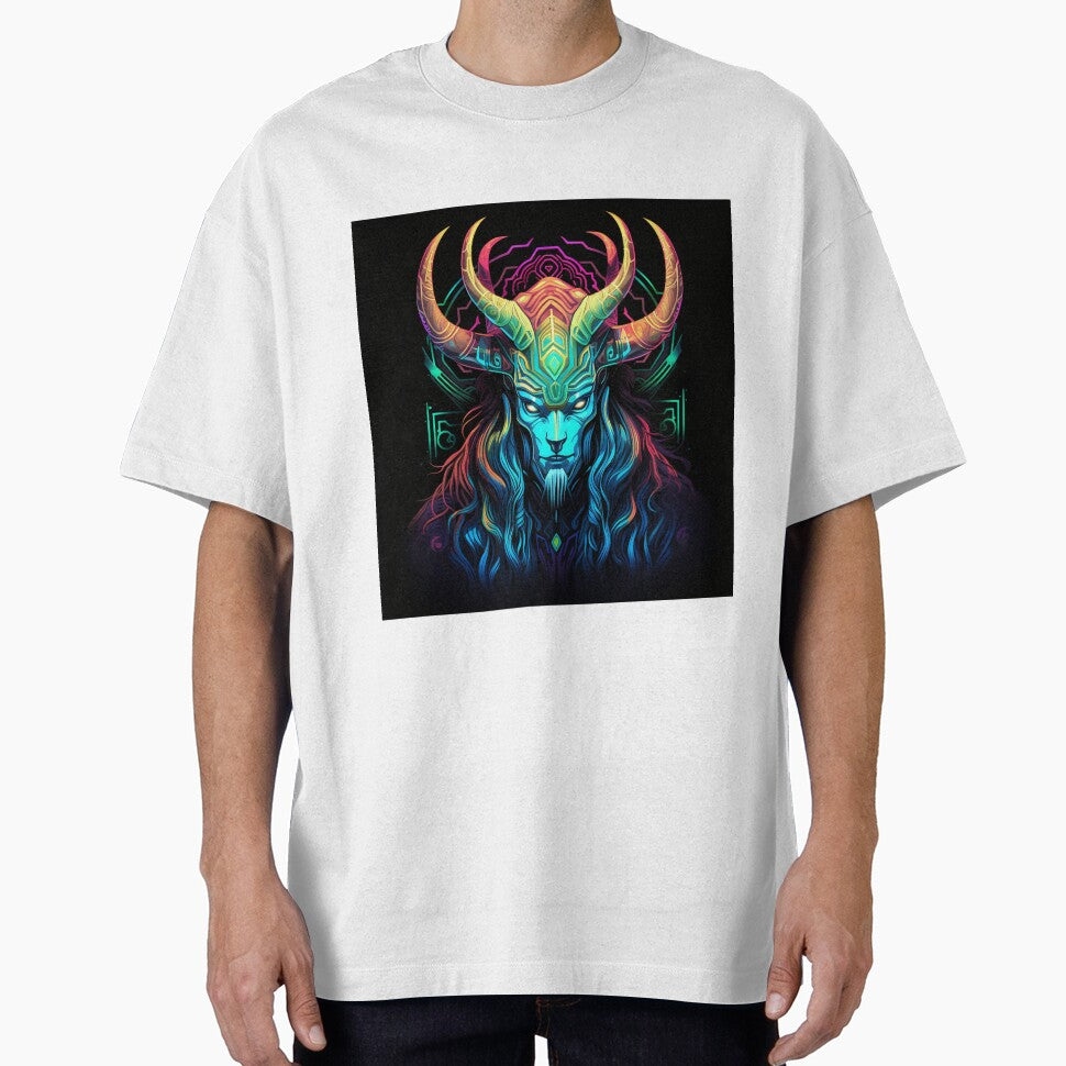Goat God Neon Pop Art 1 by AstroRisq