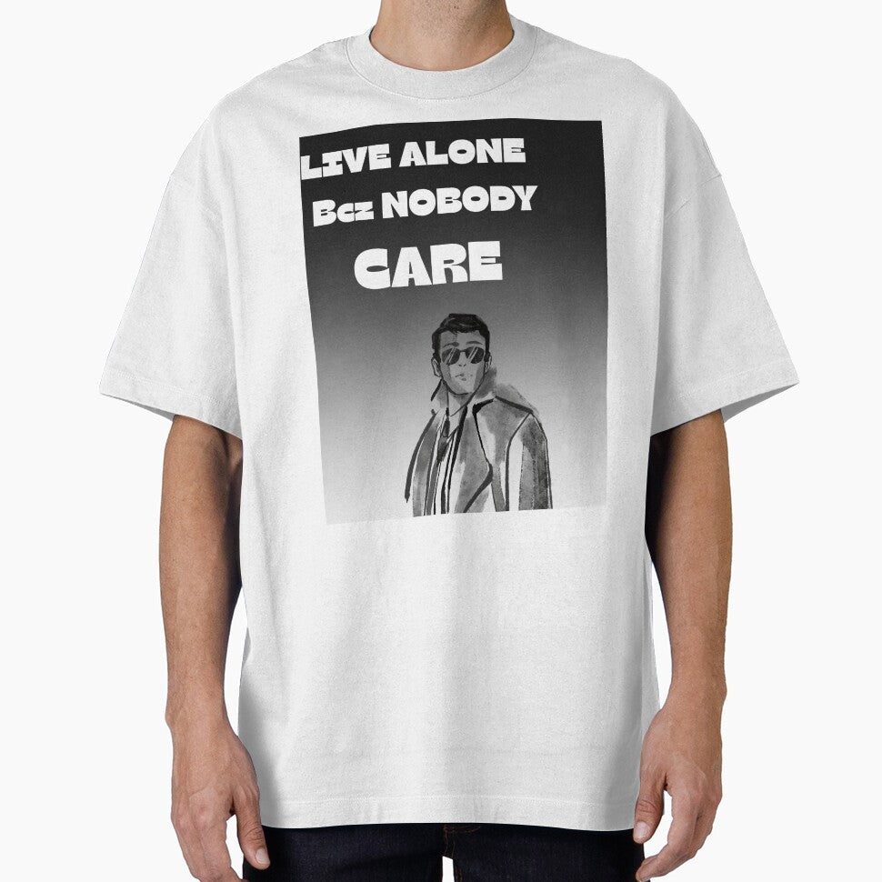 Live Alone Because Nobody Cares - Minimalist Quote by Stoneclove