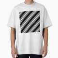 BLACK WHITE AND GREY GLOWING STRIPE by ozcushionstoo