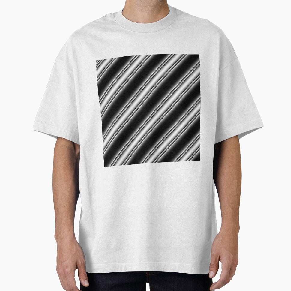 BLACK WHITE AND GREY GLOWING STRIPE by ozcushionstoo