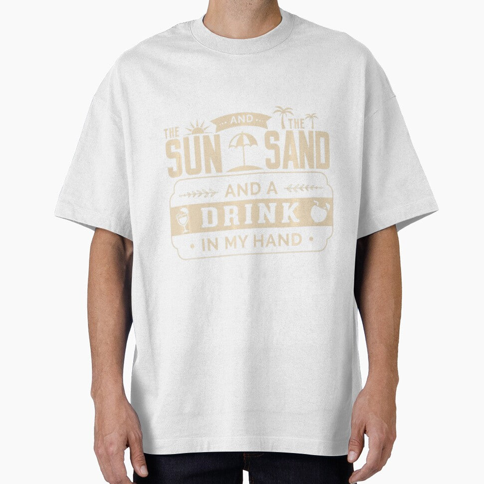 SLIM FIT Sun Sand Drink in my hand Beach shore beer alcohol by fickelellrunp