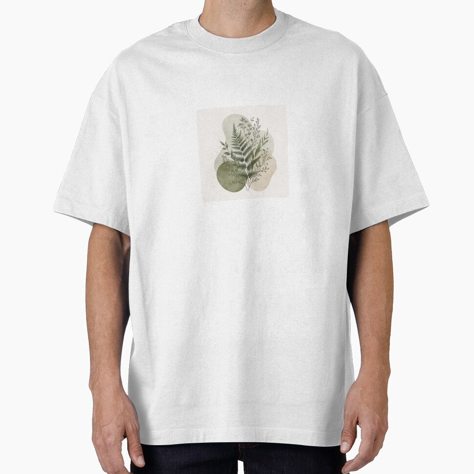 Minimalist Organic Sage Green Fern Print by AlexGreaney