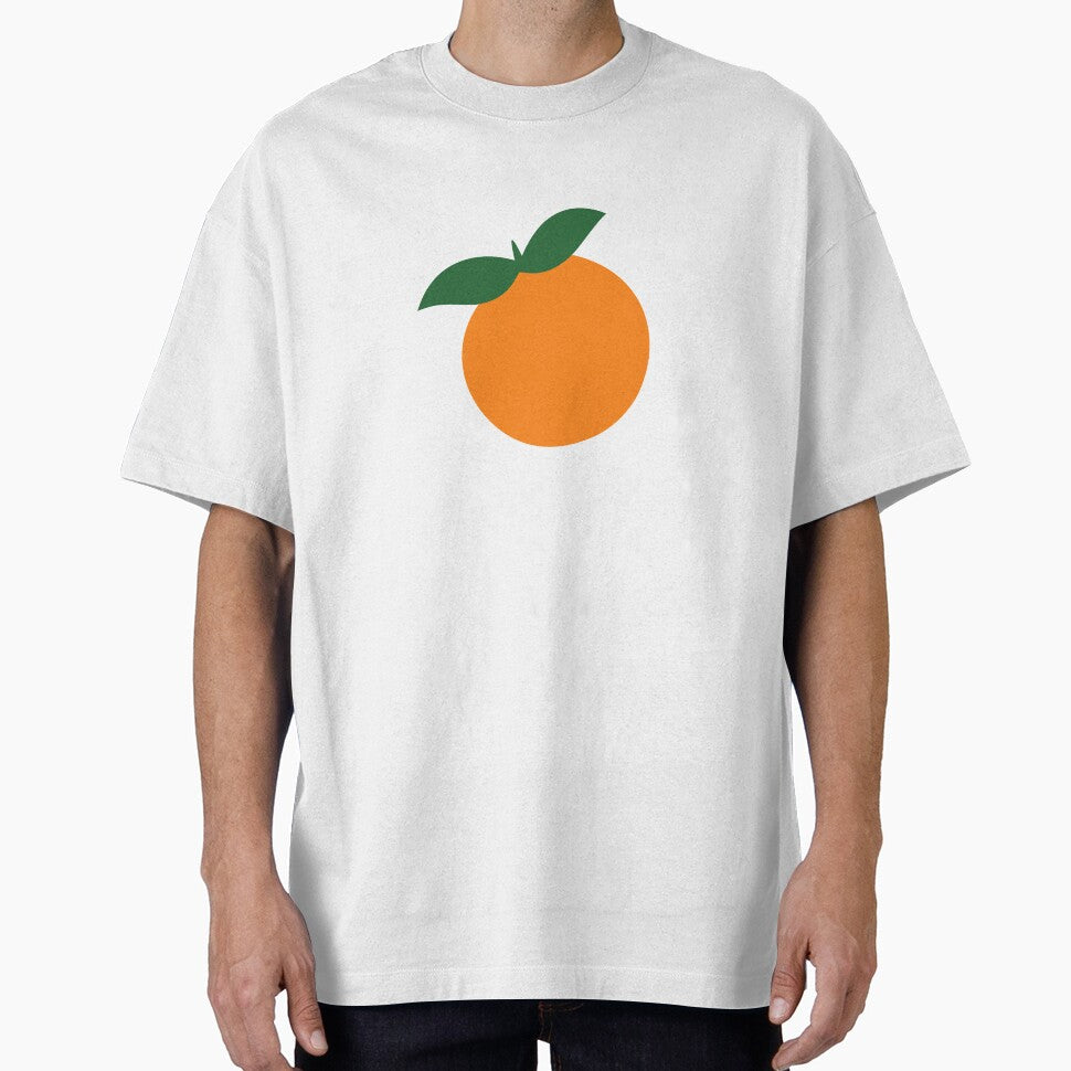 Orange fruit pattern bold minimal by Carolina Salazar