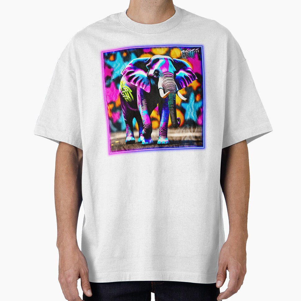 Graffiti style elephant by Drone-tees