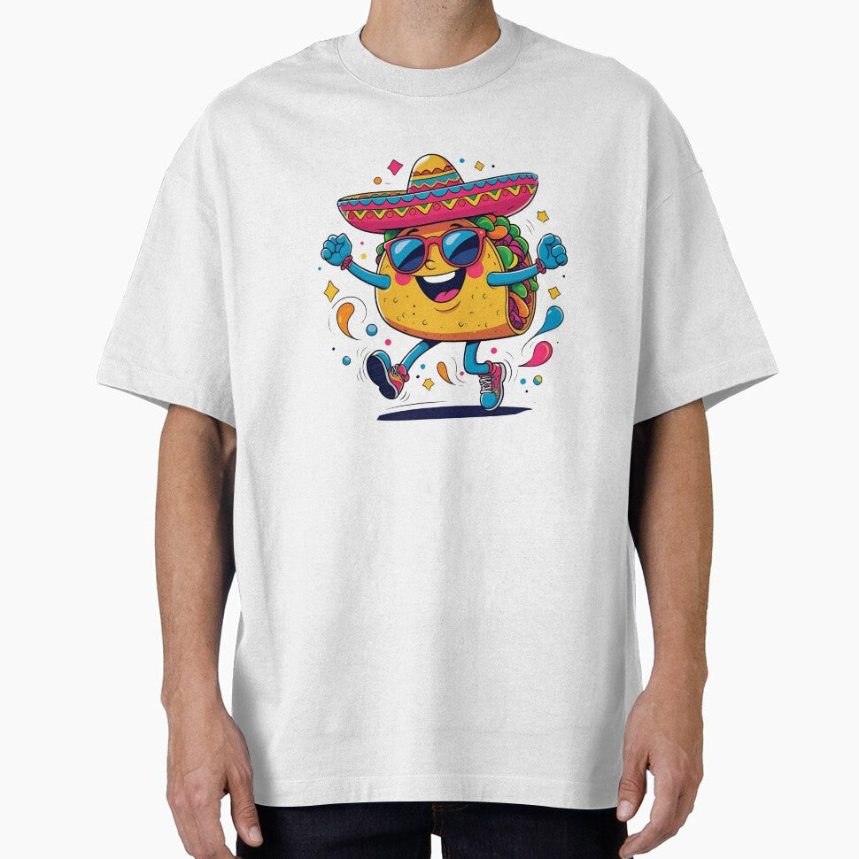 "Funny Dancing Taco with Sombrero – Cute Mexican Food Cartoon by Cgriffin18