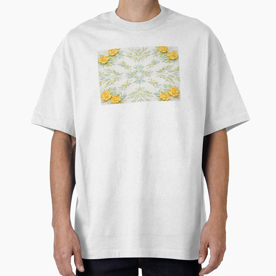 Elegant Spring Floral Pattern – Yellow Flowers & Soft Botanical Leaves by Colorshow-relax
