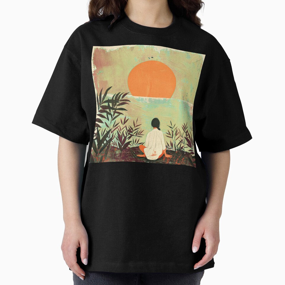 Asian-Inspired Boho Landscape Stylized Design Zen Art by DEC02