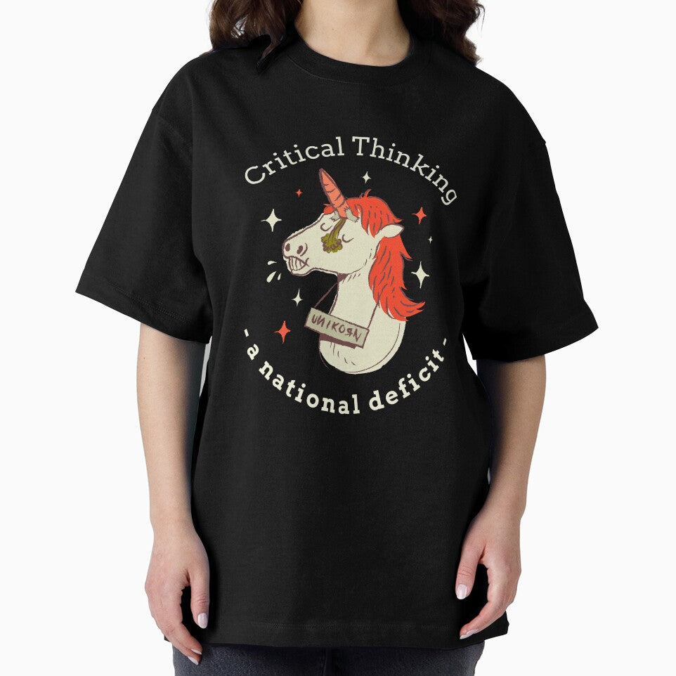 Critical Thinking Unicorn Design, Dark by bajrex