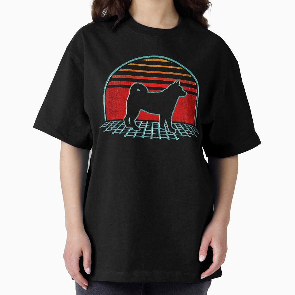 Akita Inu Retro Vintage 80s Style Dog Tee Gift Love by BargerStore