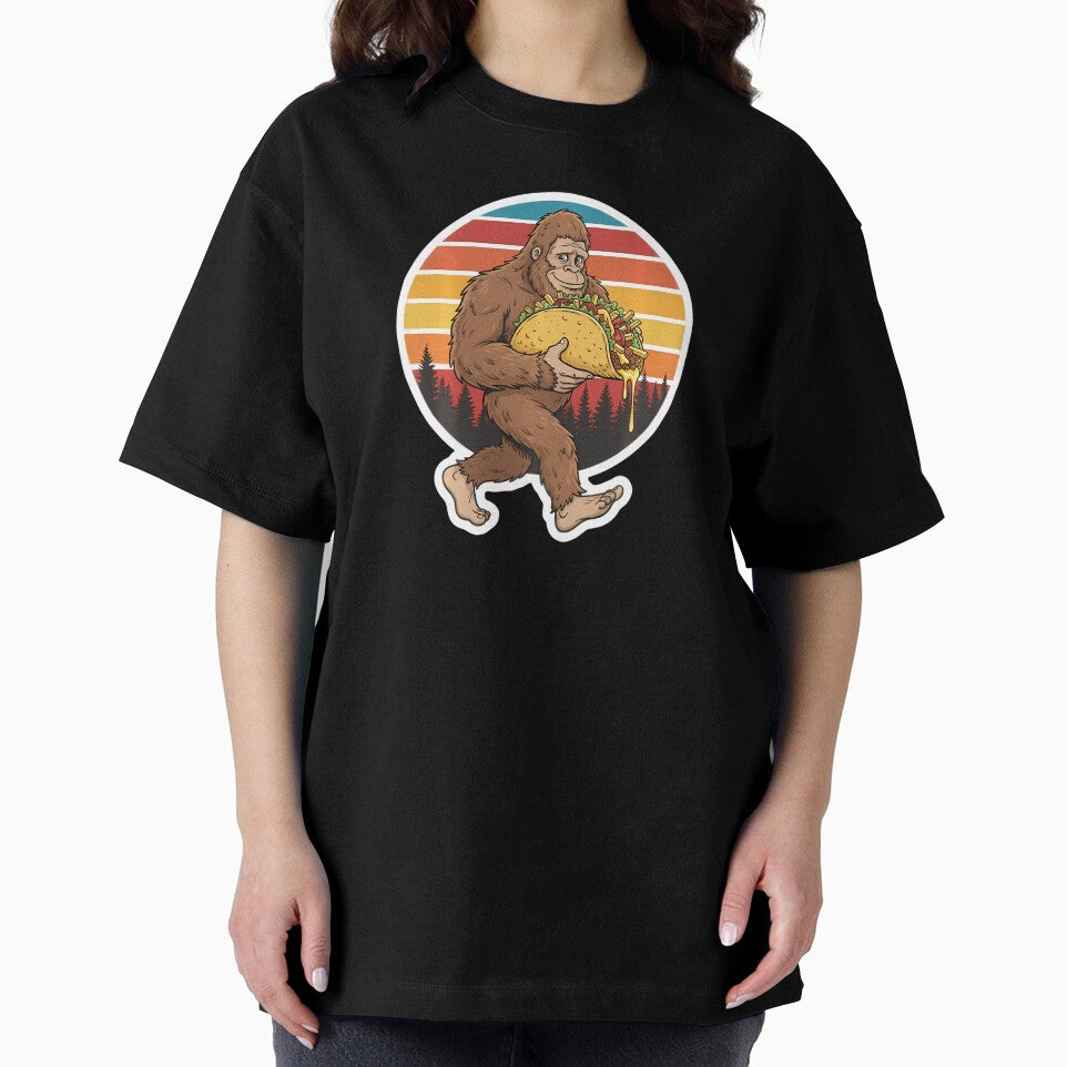 Bigfoot Carrying Taco Funny Cinco De Mayo by Le7yaStore
