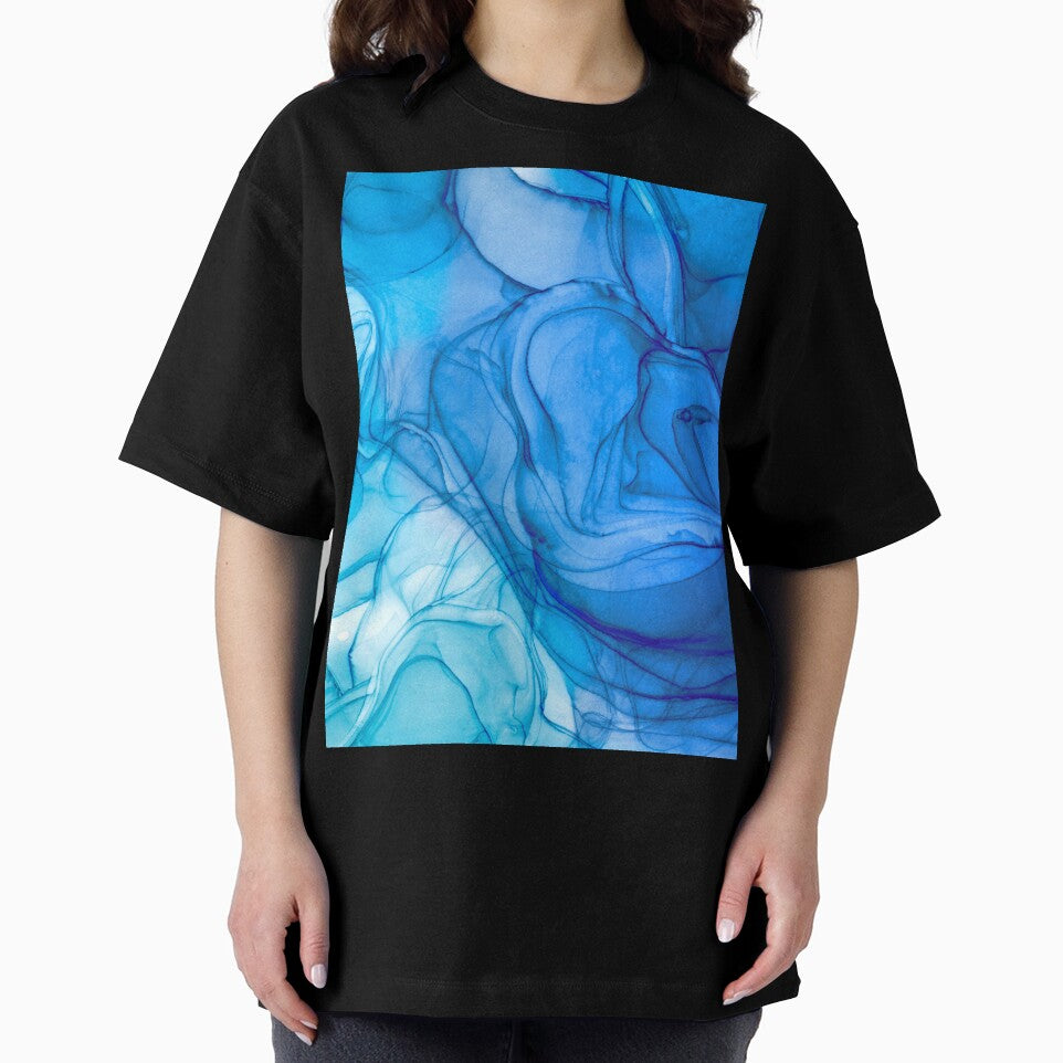 Abstract liquid art alcohol ink, liquid marble art design, abstract marble art, liquid art, aqua blue watercolor by ZeinabTaha