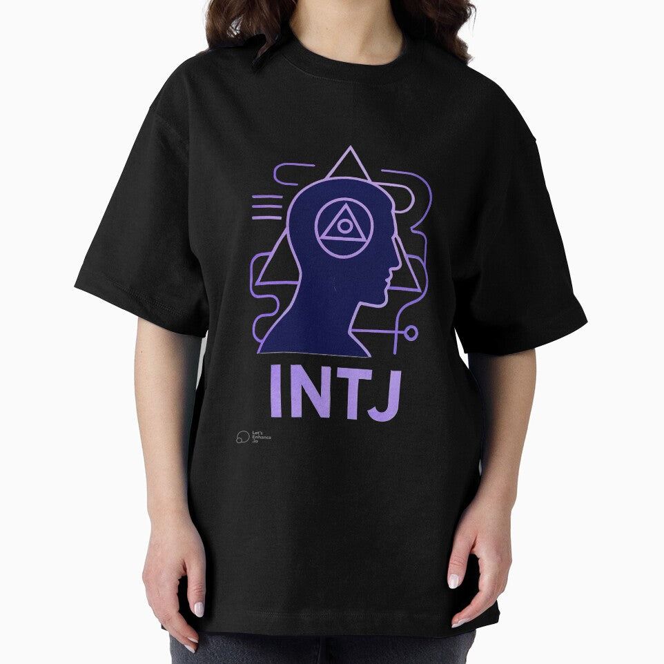 INTJ Personality Abstract Art – MBTI Design (Center Print) by W-Rm