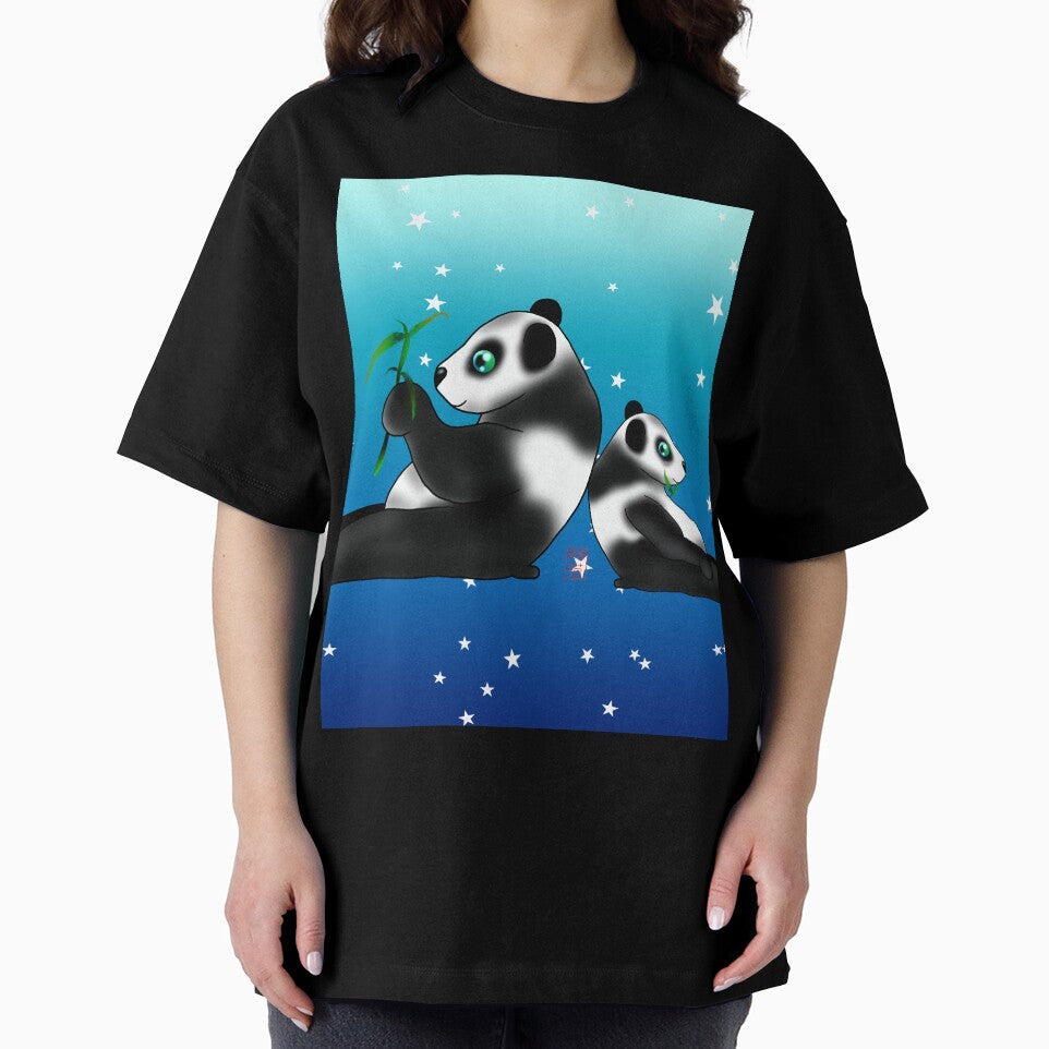 starry sky cartoon panda by BeingNow