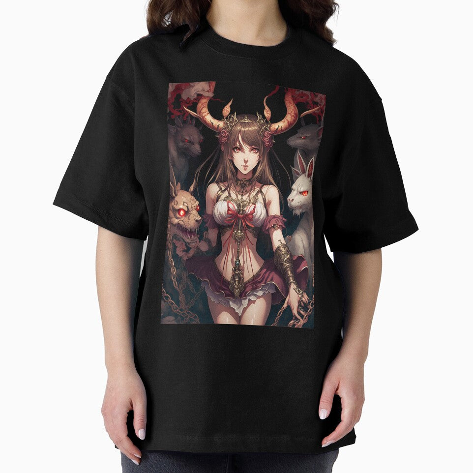 Anime Girl Demon with her devil pets by Bubblebuk