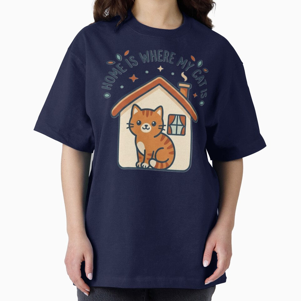 Home Is Where My Cat Is – Cute Cat Lover Shirt by Safe Haven Pets