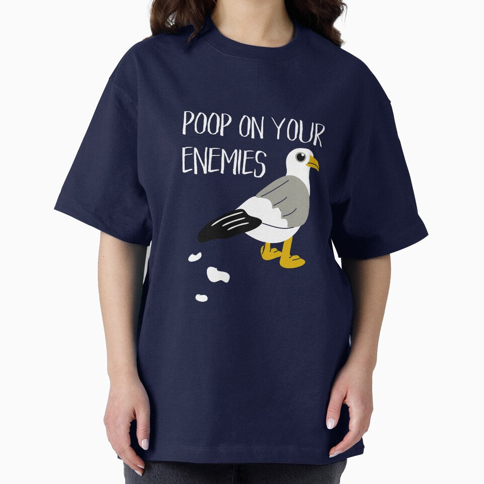 Poop On Your Enemies Funny Seagull by awkwarddesignco