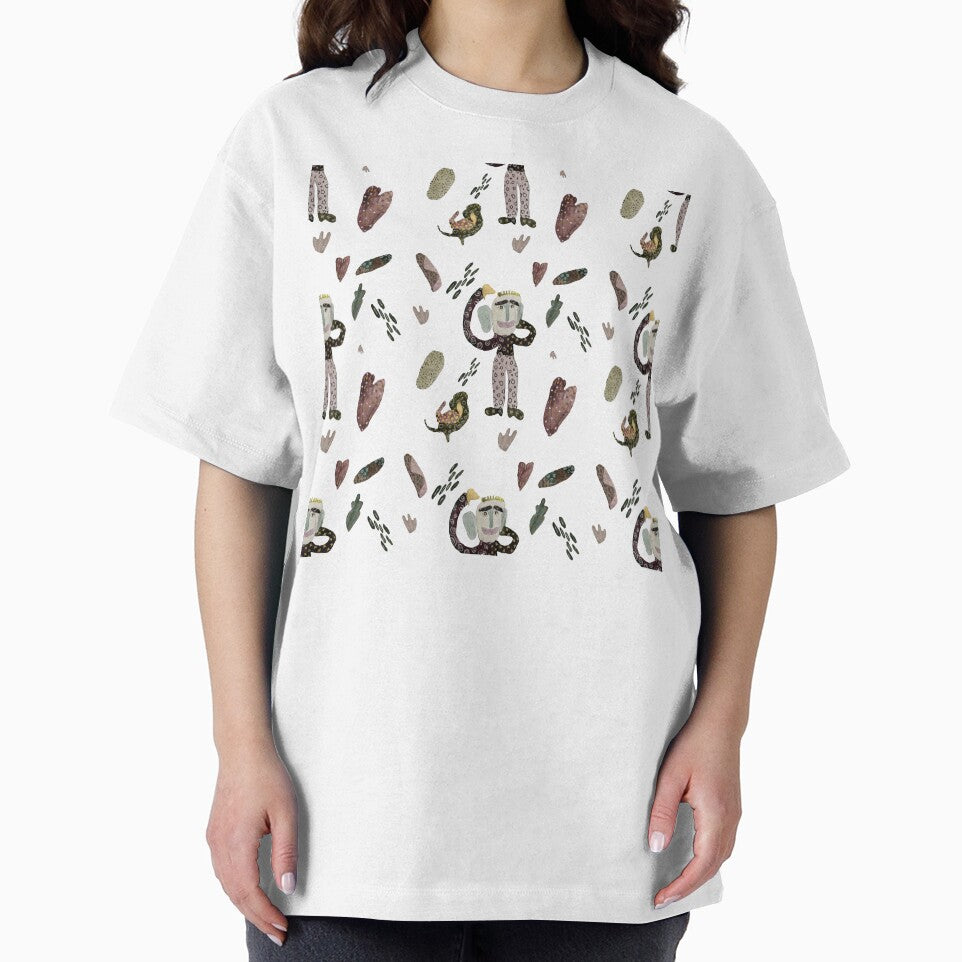 Cartoon Man heart abstract seamless pattern by Yana Mustafina | Boho Soulful Designs