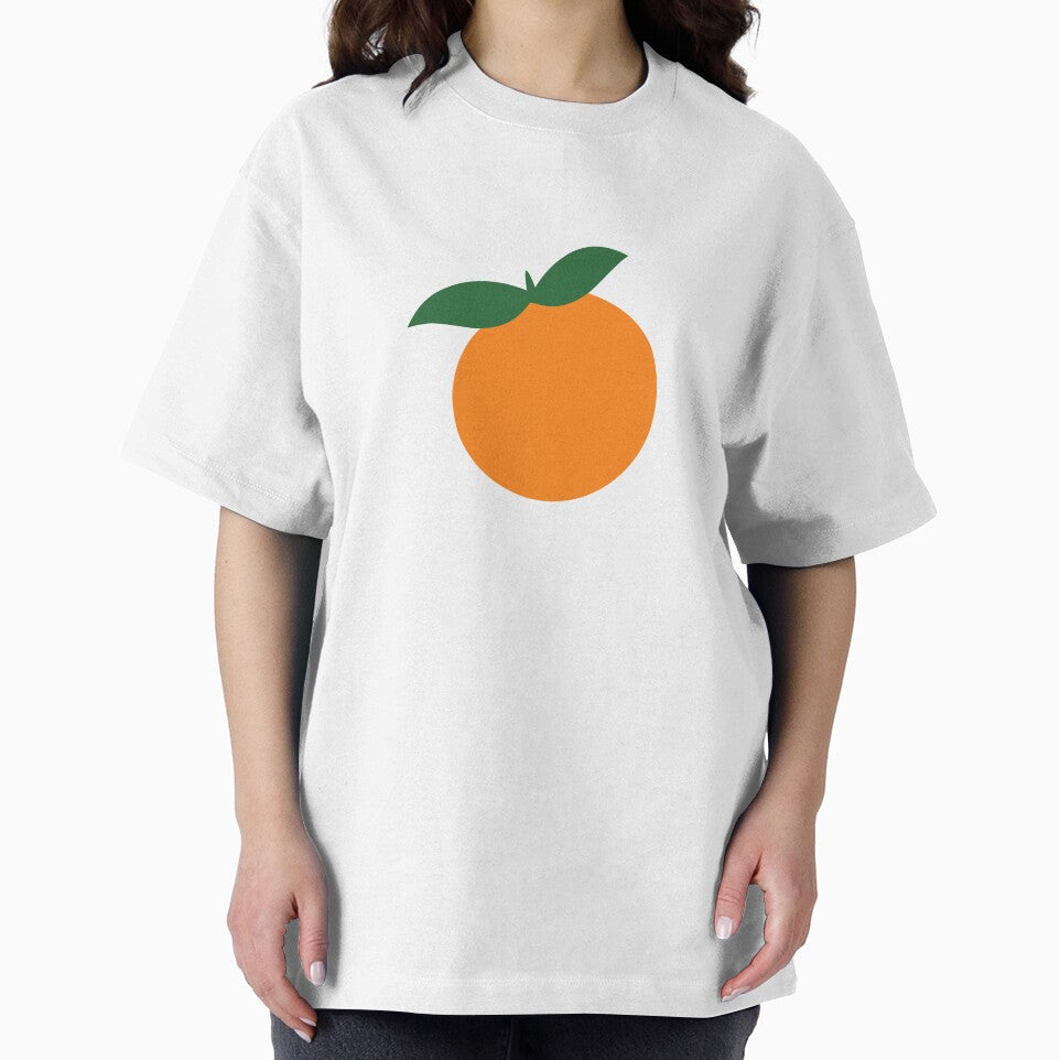 Orange fruit pattern bold minimal by Carolina Salazar