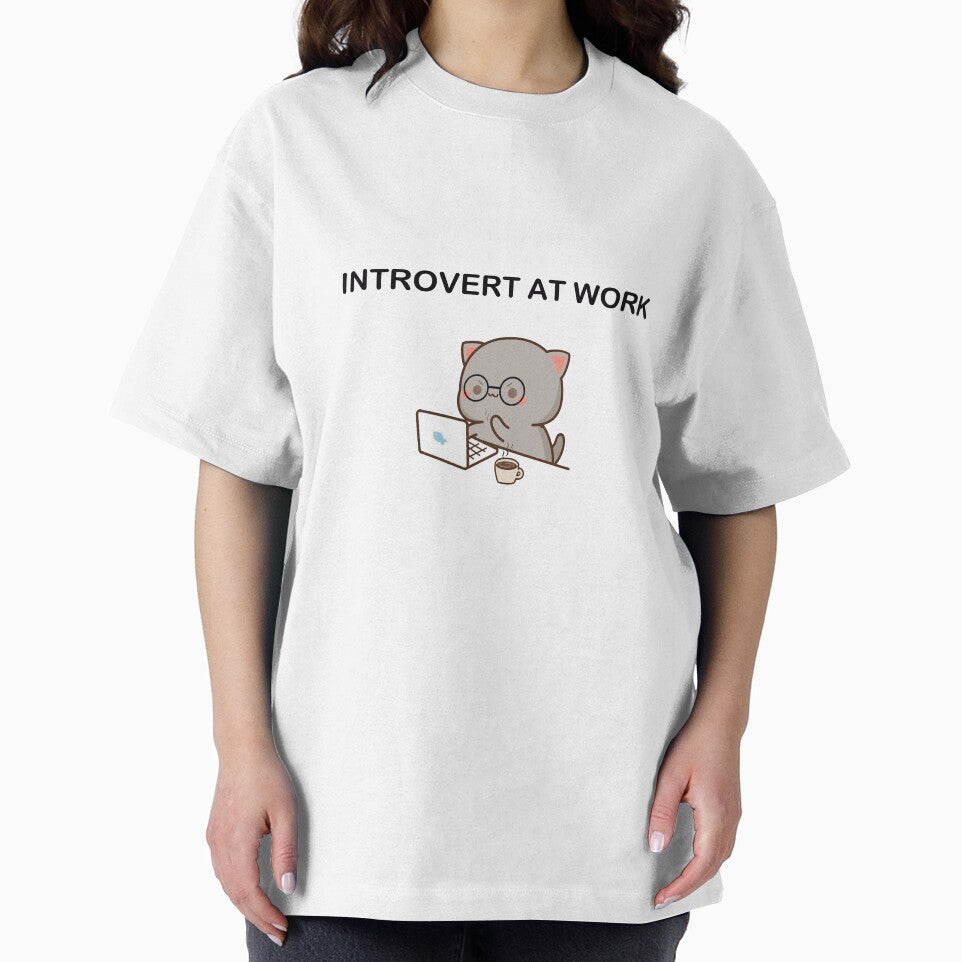 Introvert At Work Cat by firepig102