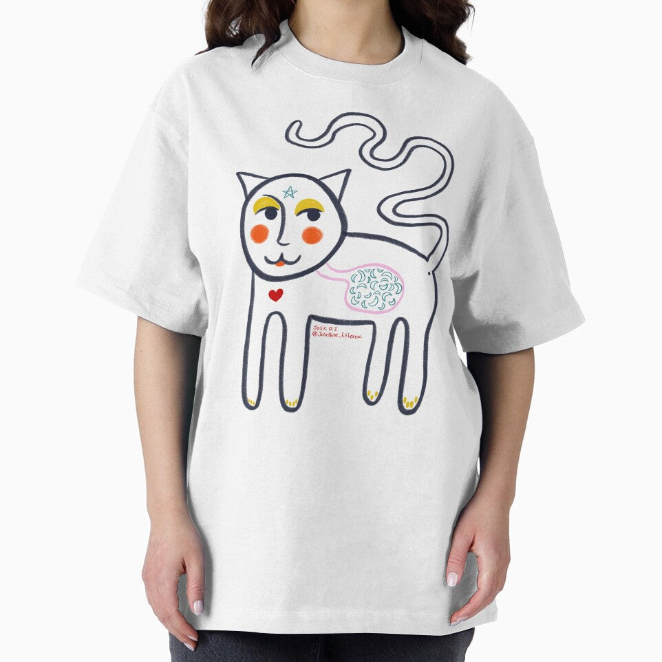Stomach full of moons cat by Josephine Ethereal